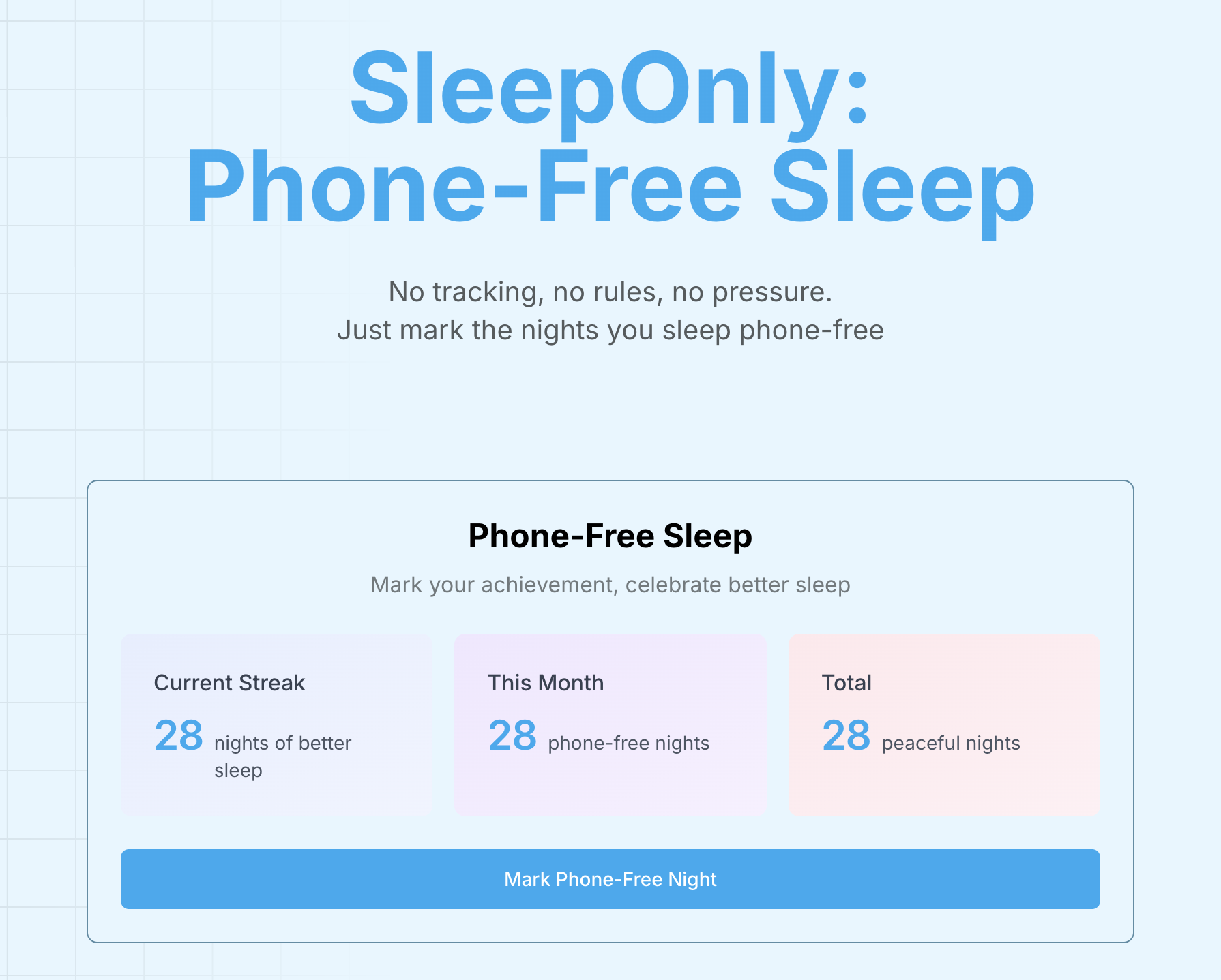 SleepOnly Feature Preview